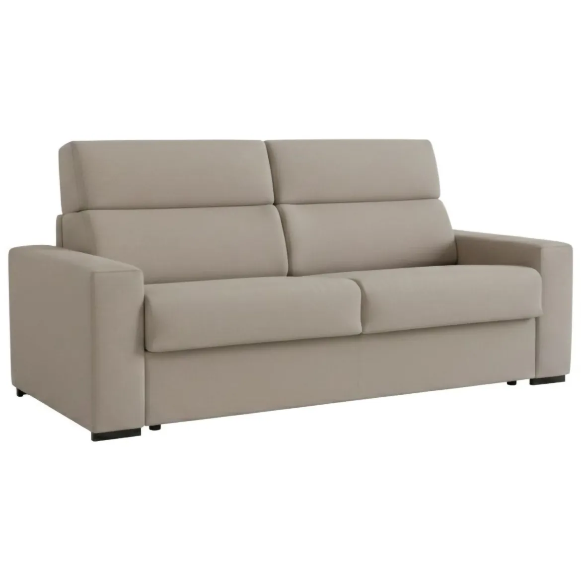Divano Fisso 3 Posti Grigio Tortora Sfoderabile Lavabile 220x95 cm, Braccioli Made in Italy - Ozegna