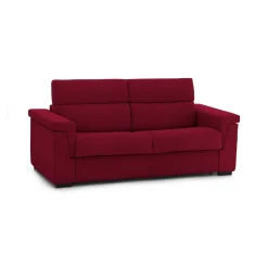 Divano Fisso 2 Posti Rosso Sfoderabile Idrorepellente 185x95x100h cm, Lavabile Made in Italy - Lapio
