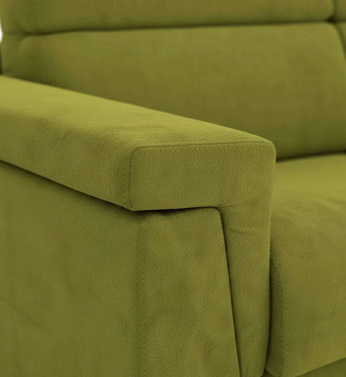 Divano Fisso 2 Posti Verde Sfoderabile Idrorepellente 185x95x100h cm, Lavabile Made in Italy - Pisogne