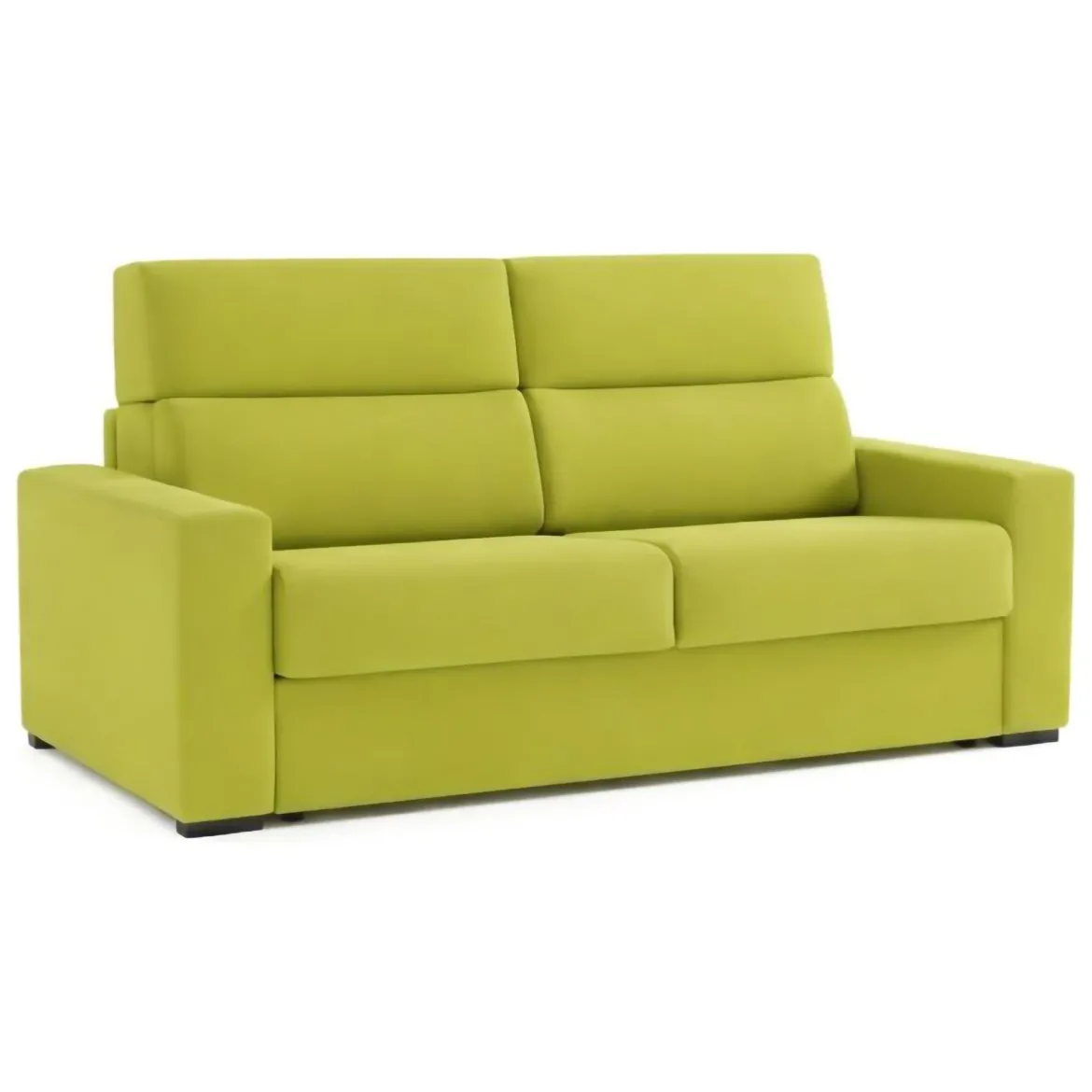 Divano Fisso 3 Posti Verde Sfoderabile Lavabile 220x95 cm, Braccioli Made in Italy - Ozegna