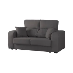 Divano in legno e metallo rivestito in tessuto nero e oro 148x84x68h cm - Gupta