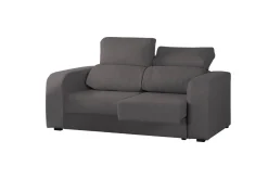 Divano in legno e metallo rivestito in tessuto nero e oro 148x84x68h cm - Gupta