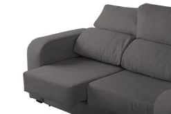 Divano in legno e metallo rivestito in tessuto nero e oro 148x84x68h cm - Gupta