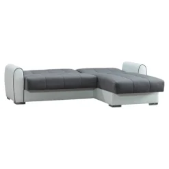 Divano letto angolare bianco e grigio 246x160cm - Argos