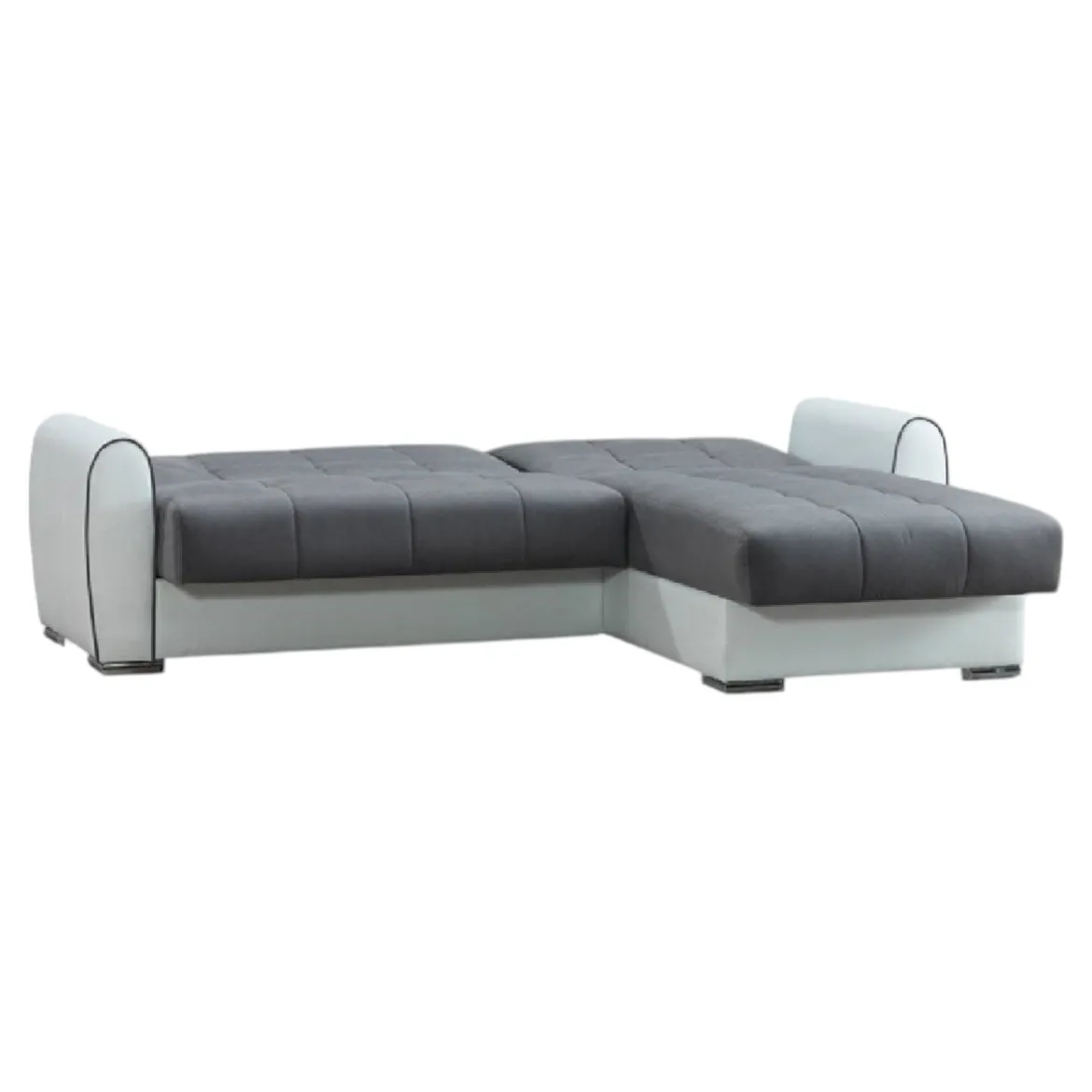 Divano letto angolare bianco e grigio 246x160cm - Argos