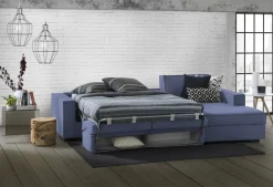 Divano letto angolare blu 260x95cm - Afar