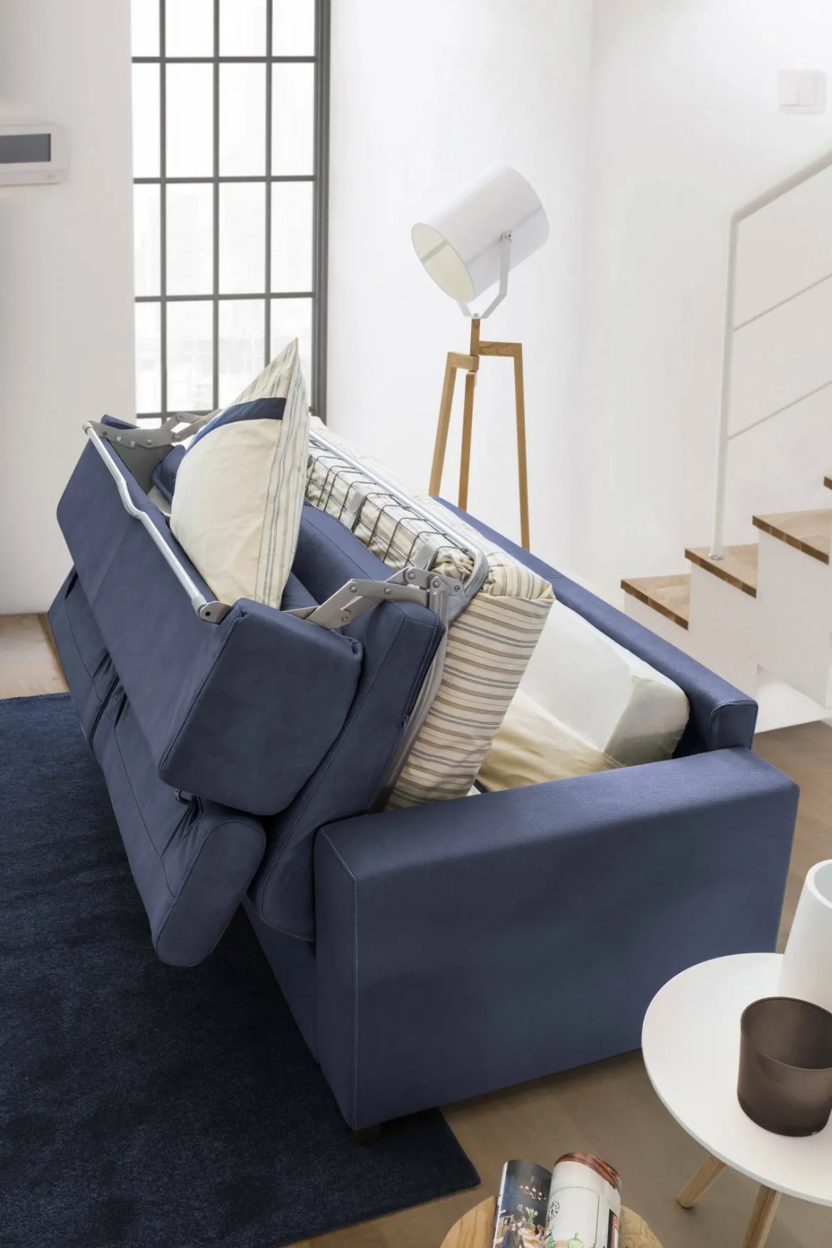 Divano letto angolare blu 260x95cm - Afar