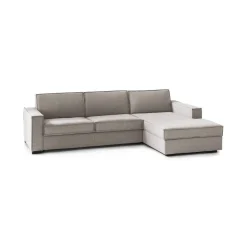 Divano letto angolare tortora 260x95cm - Afar