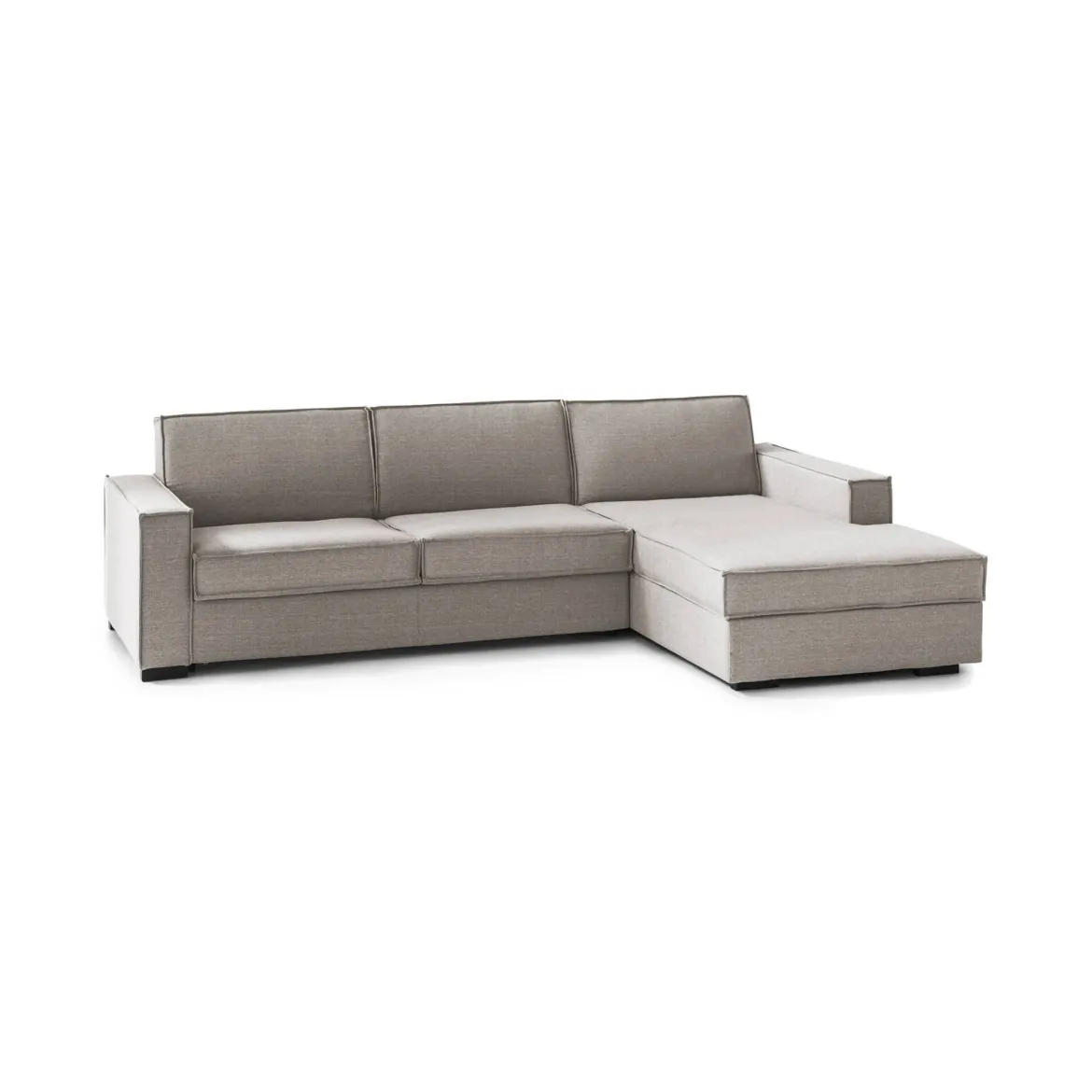 Divano letto angolare tortora 260x95cm - Afar