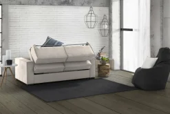 Divano letto apertura girevole tortora 180x95cm - Alisa
