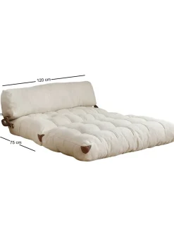 Divano letto comodo crema 120x75cm - Surigae