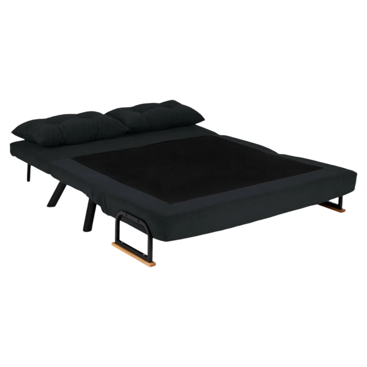 Divano letto comodo nero 133x78cm - Calvin