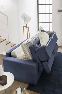 Divano letto compatto blu 280x95cm - Achico