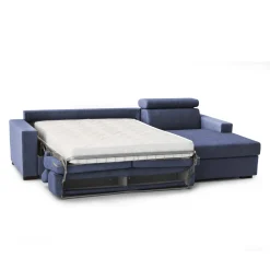 Divano letto compatto blu 280x95cm - Achico