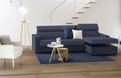 Divano letto compatto blu 280x95cm - Achico