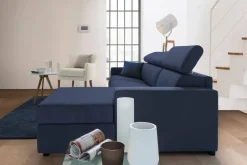 Divano letto compatto blu 280x95cm - Achico