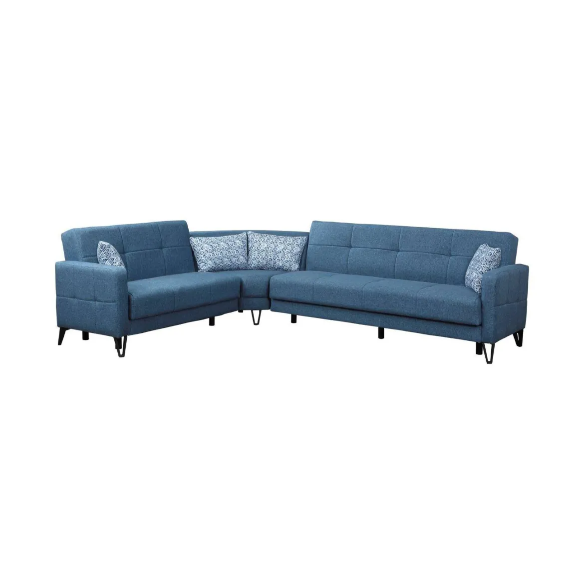 Divano letto compatto blu 302x234cm - Apo