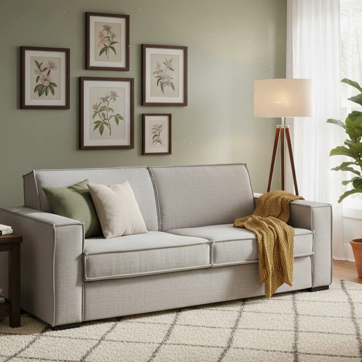 Divano letto compatto grigio 260x95cm - Allegria