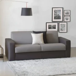 Divano letto compatto grigio e antracite 200x95cm - Zinnia