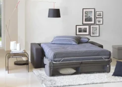 Divano letto compatto grigio e antracite 200x95cm - Zinnia