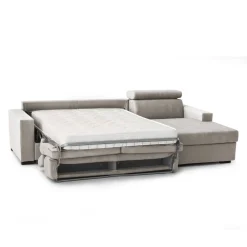 Divano letto compatto tortora 280x95cm - Allevatore