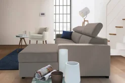 Divano letto compatto tortora 280x95cm - Allevatore