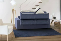 Divano letto con penisola blu 280x95cm - Allevatore