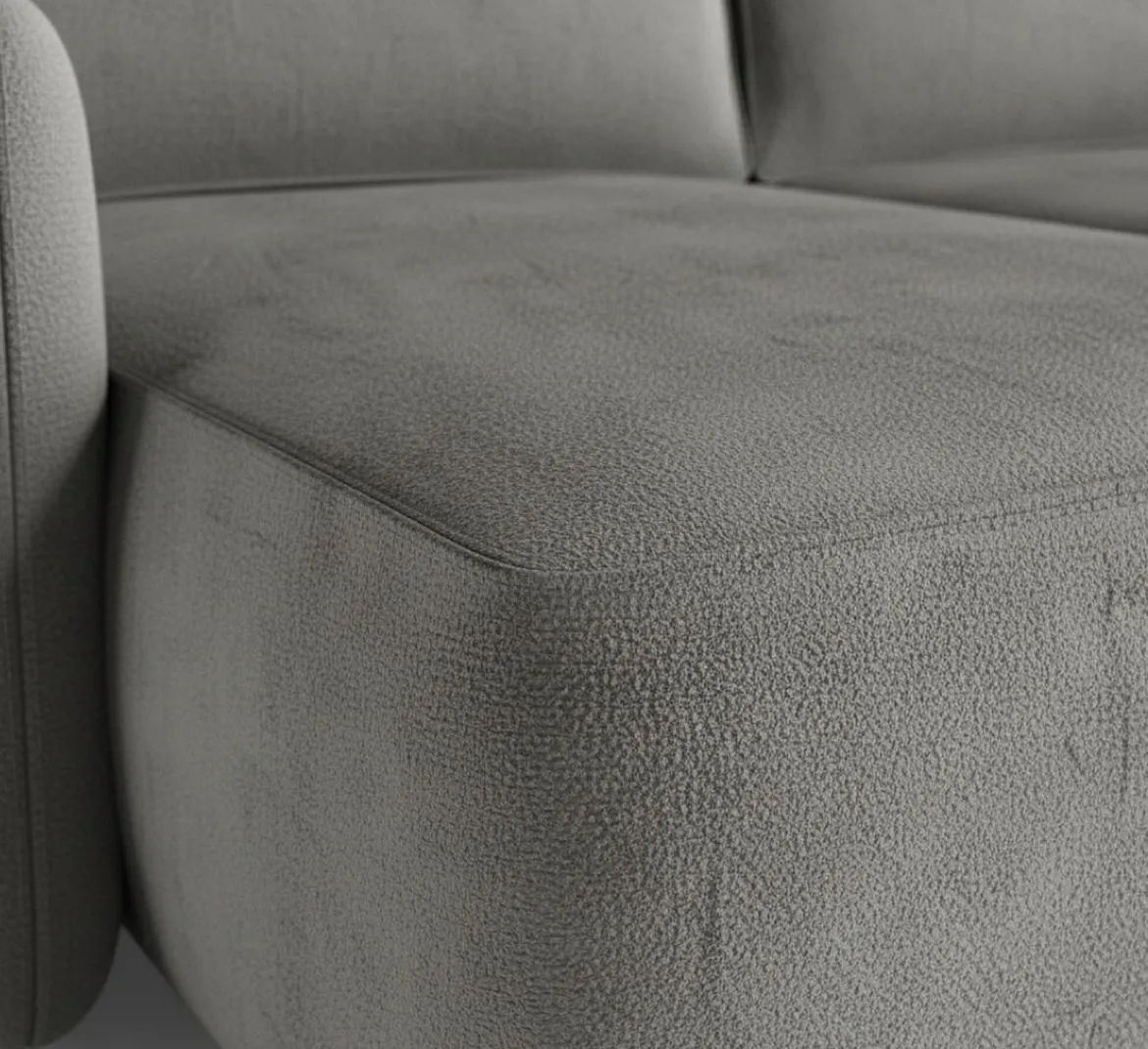Divano Letto con Penisola Grigio Contenitore Reclinabile 229x148 cm, Cuscini Sfoderabili - Rezzo