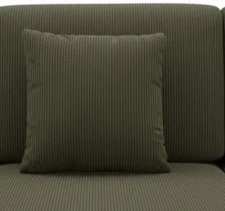 Divano Letto con Penisola Verde Contenitore Reversibile 253x153 cm, Reclinabile - Paullo