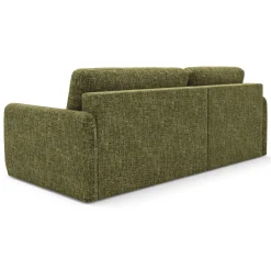 Divano Letto con Penisola Verde Oliva Contenitore Reclinabile 207x148 cm, Reversibile - Pagno