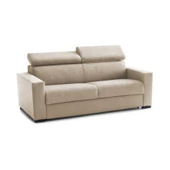 Divano letto con poggiatesta regolabili beige 180x95cm - Annalara