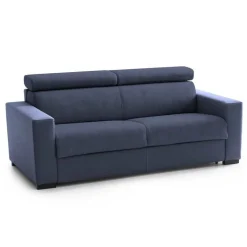 Divano letto con poggiatesta regolabili blu 180x95cm - Aieie