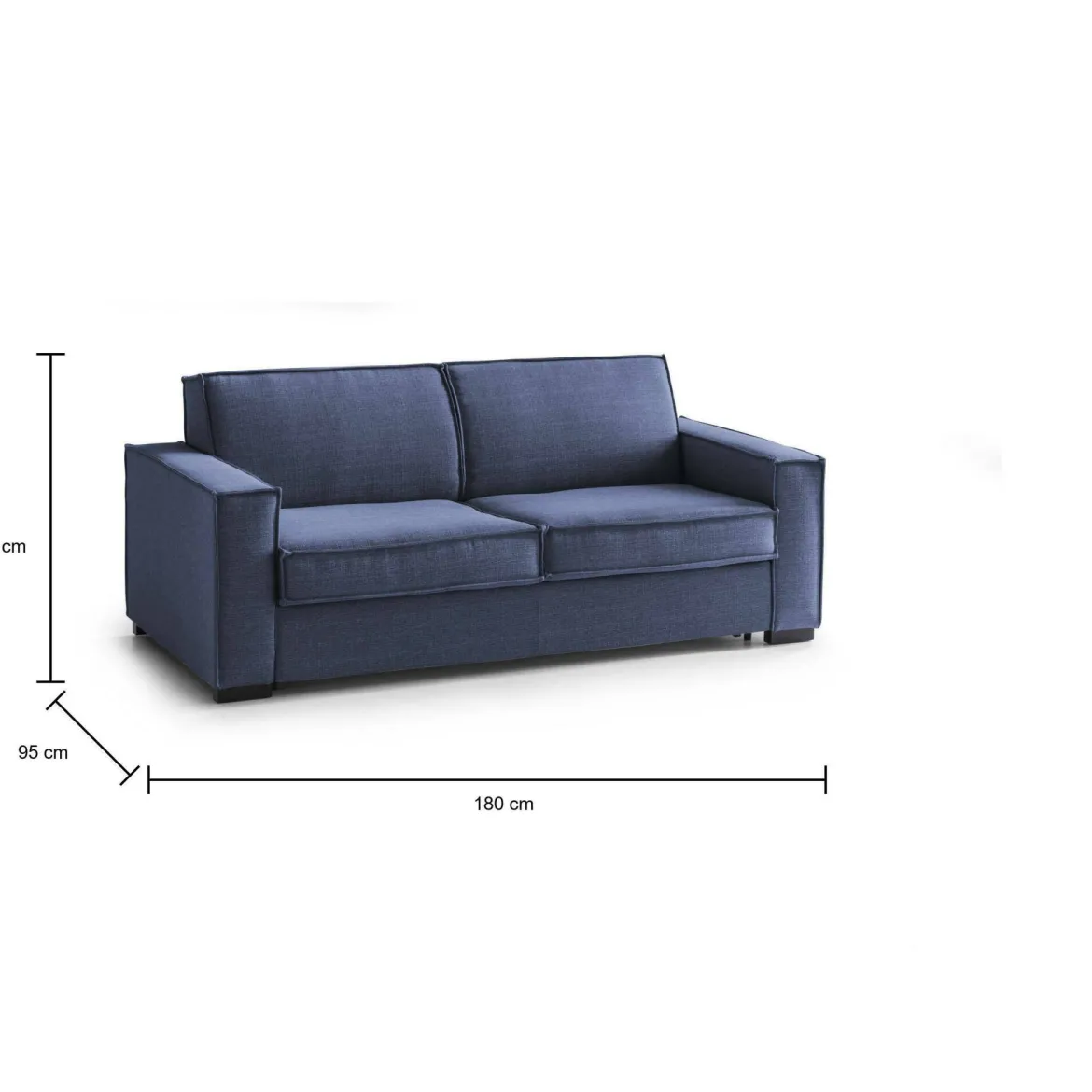 Divano letto contenitore blu 200x95cm - Algo