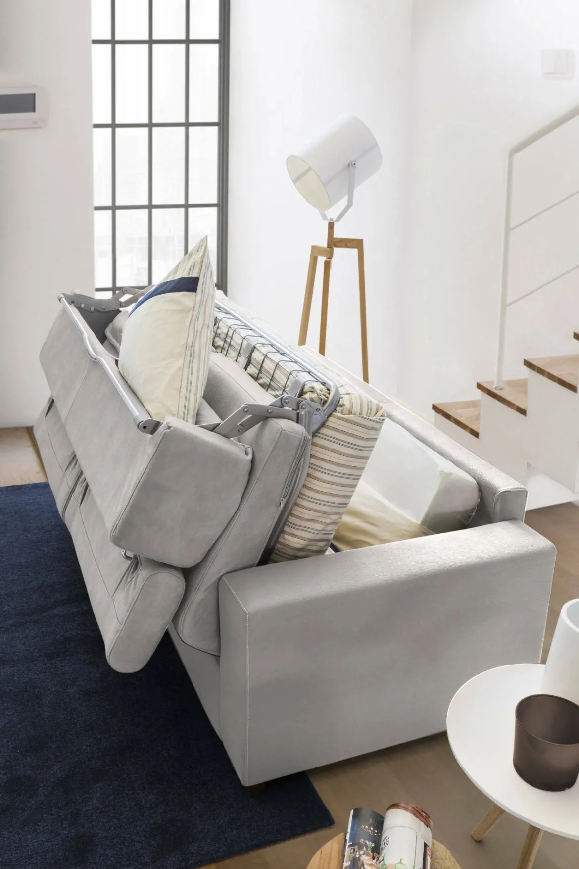 Divano letto contenitore grigio 180x95cm - Aieie