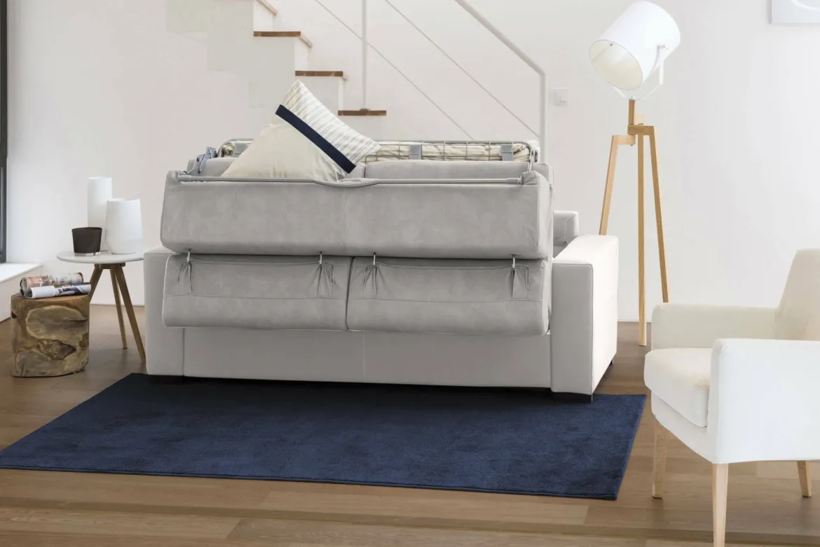 Divano letto contenitore grigio 260x95cm - Aloet