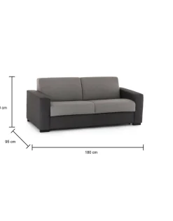 Divano letto contenitore grigio scuro 133x78cm - Calvin