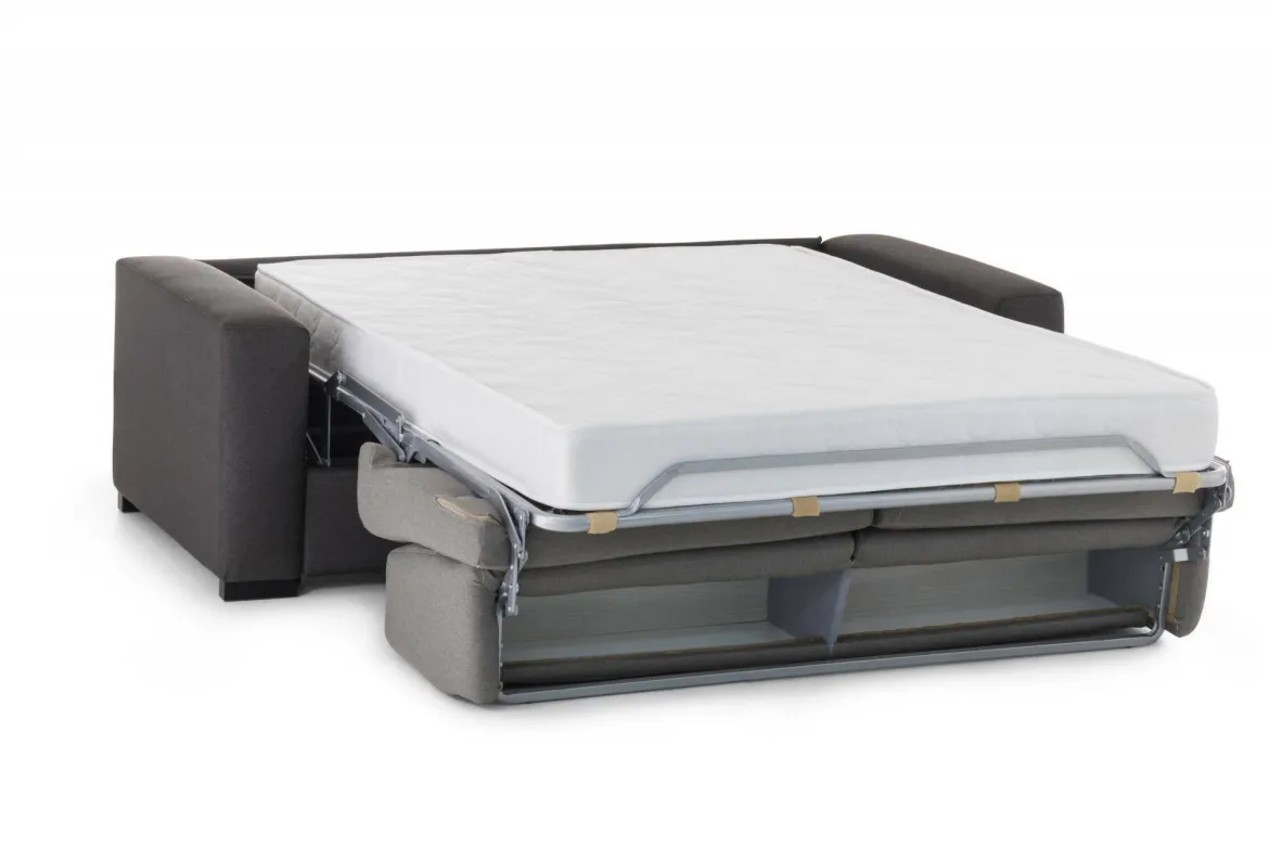 Divano letto contenitore grigio scuro 133x78cm - Calvin