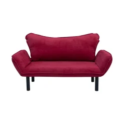 Divano letto contenitore rosso 140x65cm - Hone