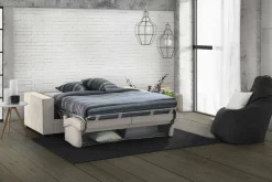 Divano letto contenitore tortora 160x95cm - Alk