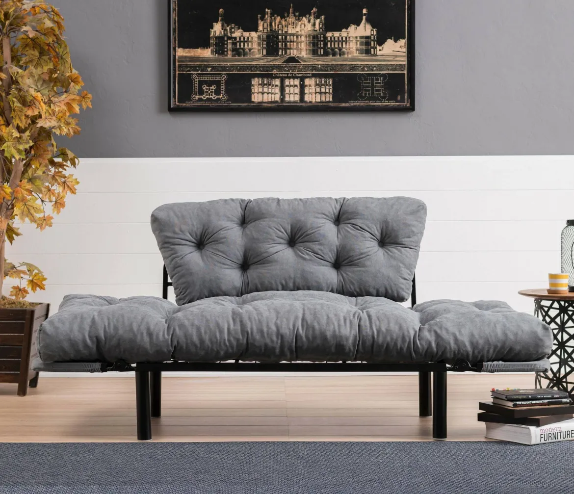 Divano letto design grigio 155x70cm - Guchol