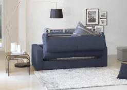 Divano letto due piazze blu 180x95cm - Asimi