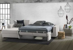 Divano letto due piazze grigio 260x95cm - Albenga