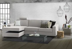 Divano letto due piazze grigio 280x95cm - Allaida