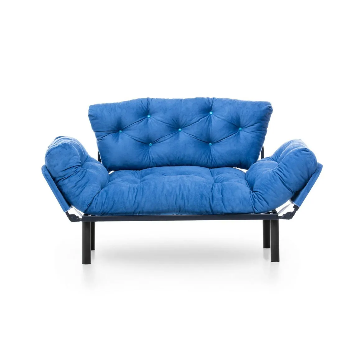 Divano letto economico blu 155x70cm - Guchol