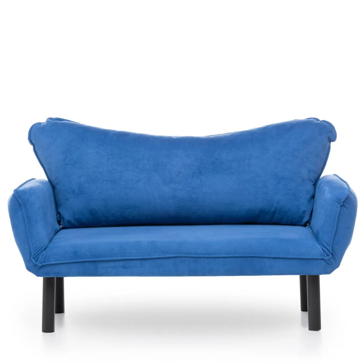 Divano letto economico in tessuto blu 140x65cm - Hone