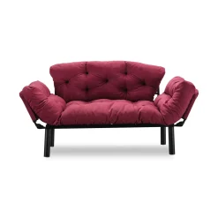 Divano letto economico rosso 155x70cm - Guchol