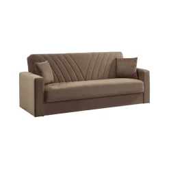 Divano letto in legno beige 214x81cm - Adda