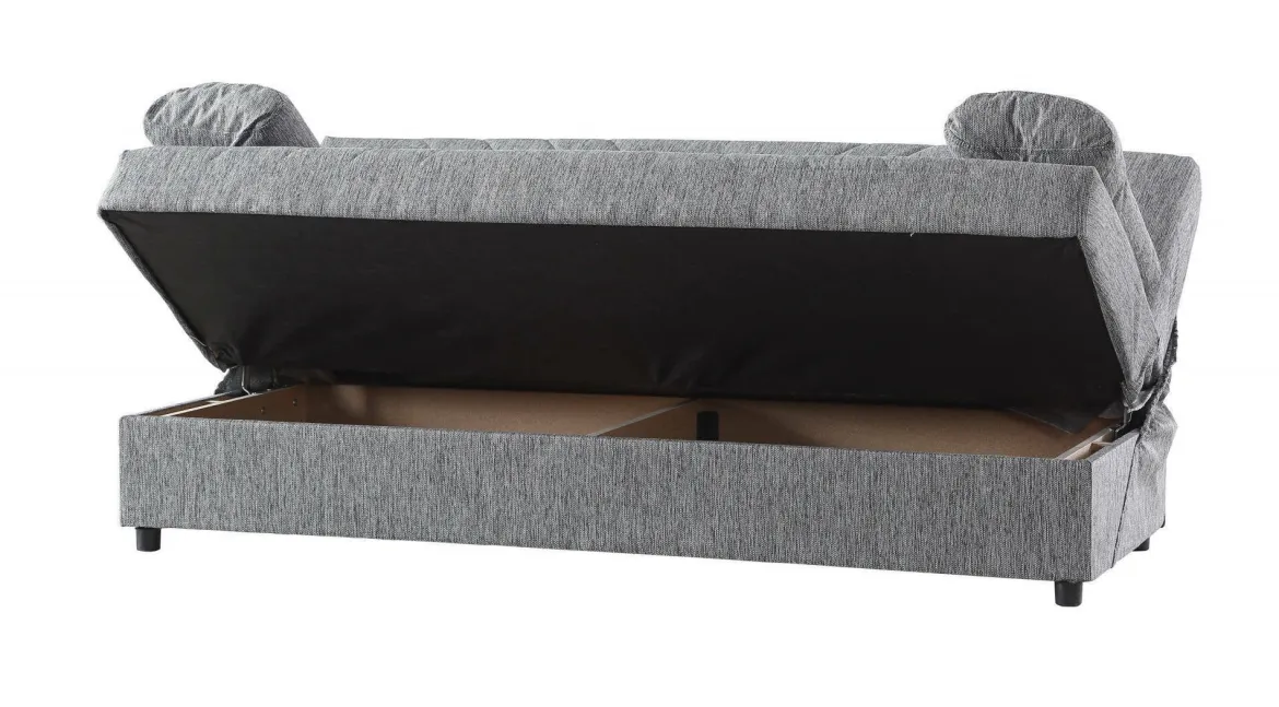 Divano letto in legno grigio 181x81cm - Apicella