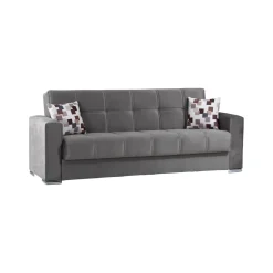 Divano letto in legno grigio 226x85cm - Arbano