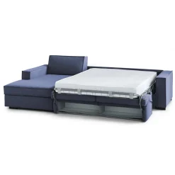 Divano letto in legno massello blu 260x95cm - Albenga